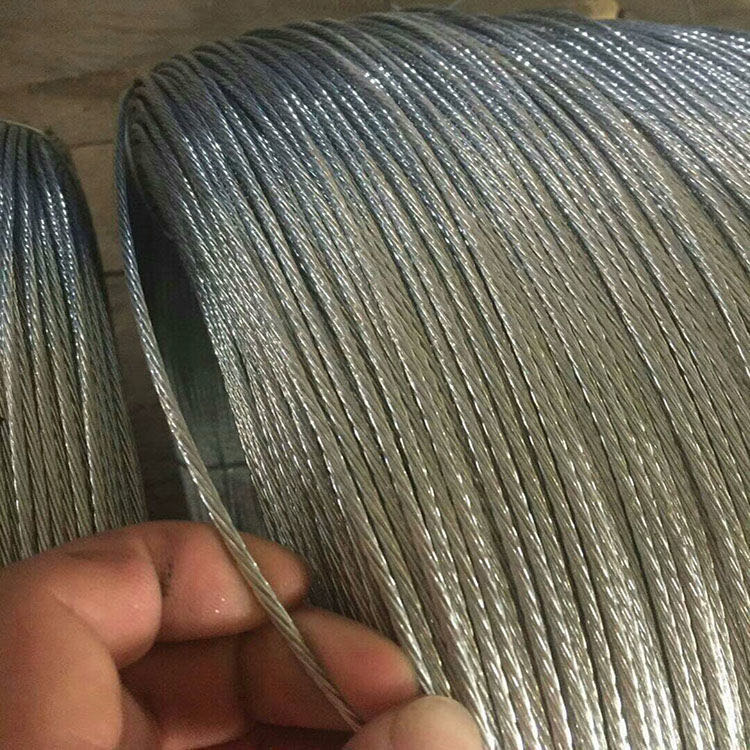 Cable de acero brillante galvanizado 6 * 19W + FC