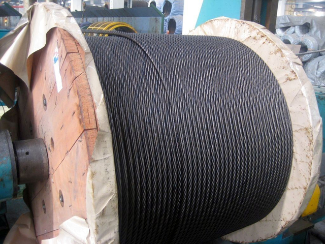 Cable de acero 6X19S + IWRC / FC con grasa pesada para uso marino