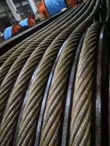 Cuerda de alambre de acero 6x36ws Núcleo de fibra IWRC para cabrestantes de grúa 22 mm 24 mm 25,4 mm 28 mm 30 mm 32 mm