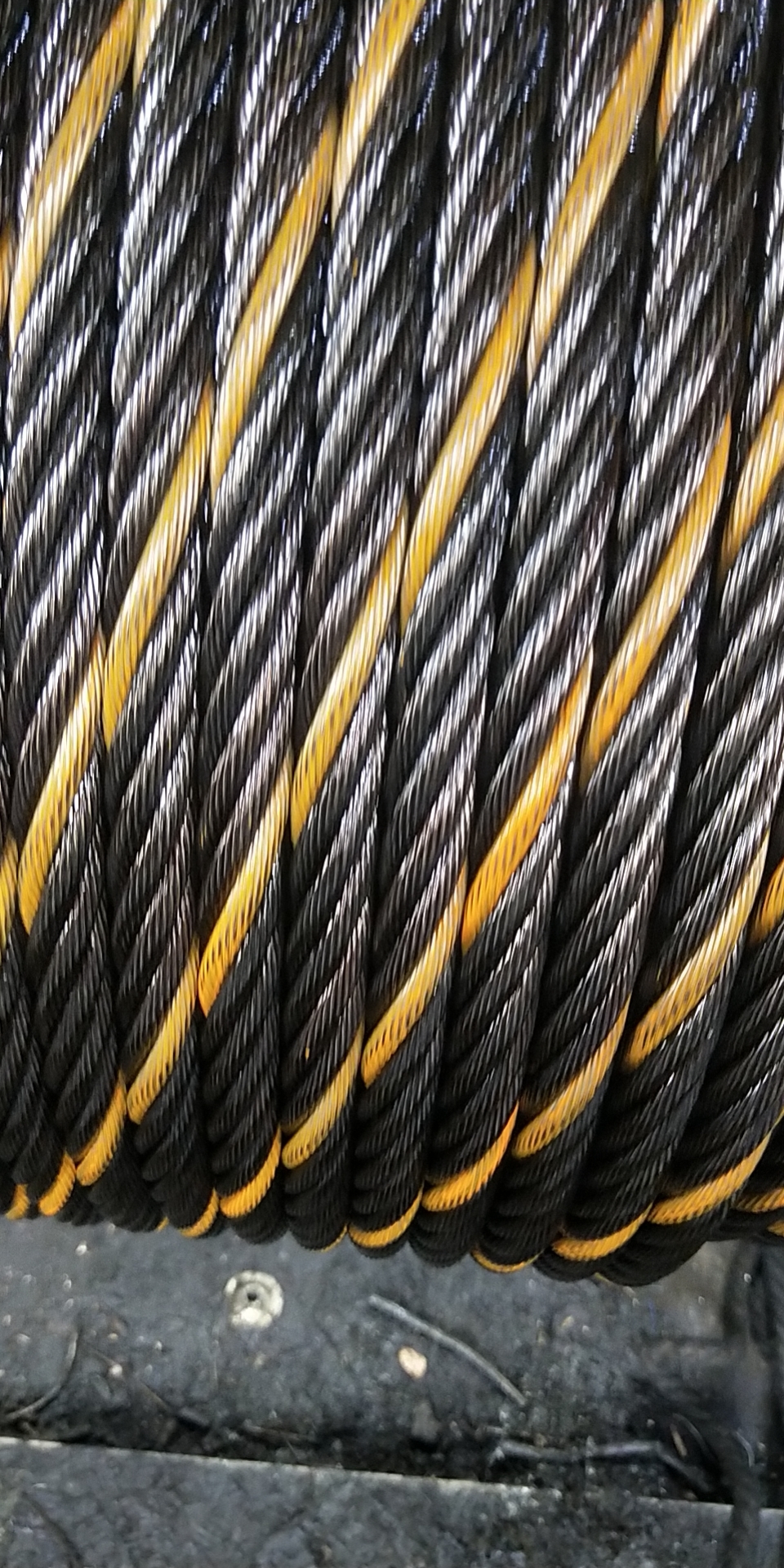 Cuerda de alambre de hilo amarillo 6x36ws