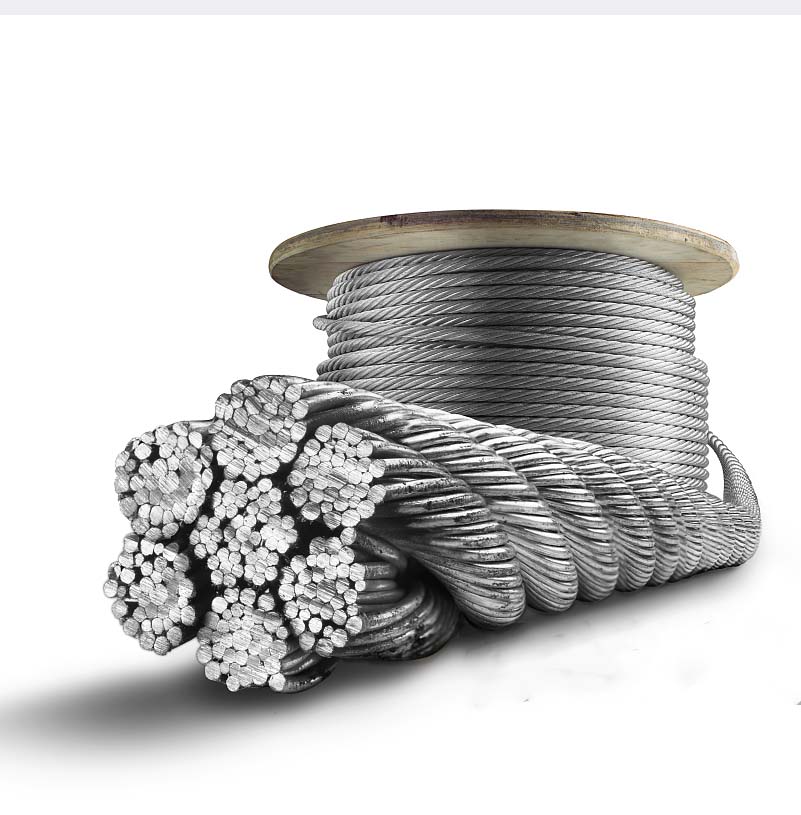 8 mm 9 mm 14 mm 16 mm 22 mm, 6X37 + iwrc cable de acero galvanizado cable de grúa cable de elevación de elevación